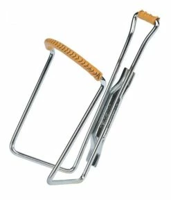 Zefal Trinkflaschenhalter Vintage Chrom Mit Leder