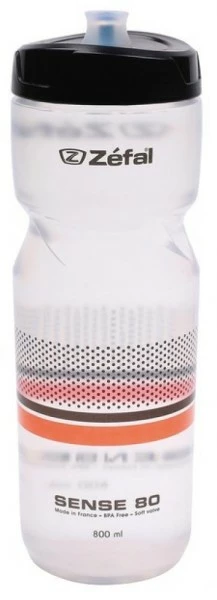 Zefal Trinkflasche Sense M80 800ml 27oz Transp. Schwarz Orange Flasche