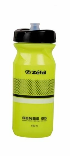 Trinkflasche Zefal Sense M65 650ml/22oz Höhe 193mm Neon Gelb(sw/weiß) Flasche