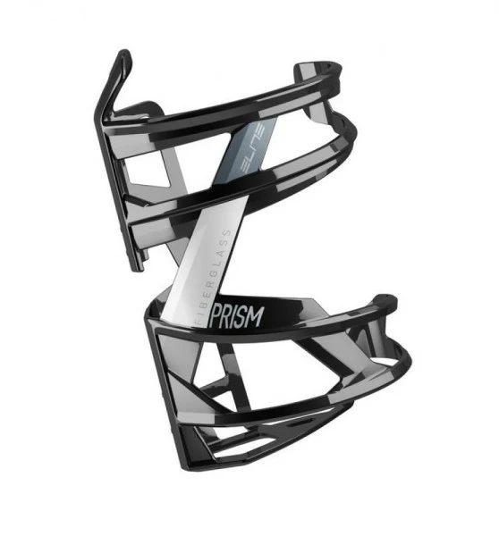 Trinkflaschenhalter Elite Prism Rechts, Schwarz Glanz/weiß 3 Trinkflaschenhalter Elite Prism Rechts, Schwarz Glanz/weiß