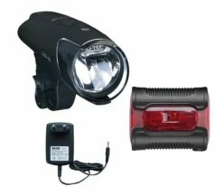 Busch-mueller Busch&Müller B&M LED-Akkuscheinwerfer Set Ixon IQ Premium 80Lux Inkl. Akkus & Ladegerät + Ixback Sen