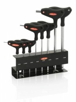 XLC T-Form Innensechskant-Schlüssel 2/2,5/3/4/5/6/8/10mm, Mit Präsenter