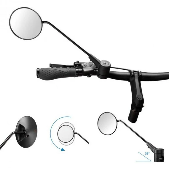 Fahrradspiegel Krampe KF1 35° Große Außenklemmung Schwarz 3 Fahrradspiegel Krampe KF1 35° Große Außenklemmung Schwarz