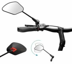 Fahrradspiegel Krampe KF Sport Typ A Mittlere Aussenklemmung Schwarz