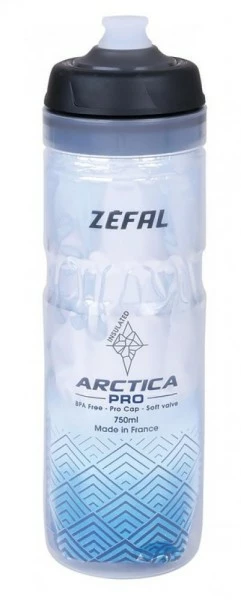 Zefal Trinkflasche Arctica Pro 75 750 Ml 25oz Höhe 259 Mm Silver-blue Flasche