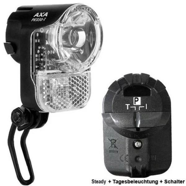 Axa Dynamo-Scheinwerfer PICO30 T Steady LED Schwarz Tagfahrlicht Lose AXA NL 916570 StVZO 3 Axa Dynamo-Scheinwerfer PICO30 T Steady LED Schwarz Tagfahrlicht Lose AXA NL 916570 StVZO