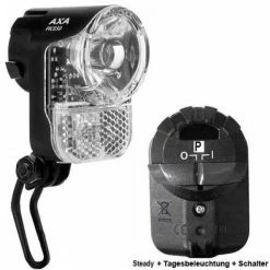 Axa Dynamo Front Scheinwerfer Pico 30 Steady Switch LED Schwarz Lose StVZO