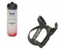 1x Zefal Trinfklaschenhalter WIIZ Schwarz Inkl. 1x Zefal Trinkflasche Arctica Rot 750ml