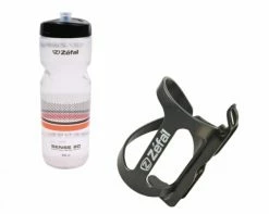 1x Zefal Trinfklaschenhalter WIIZ Schwarz Inkl. 1x Zefal Trinkflasche Sense M80 Transp. (schwarz/ora