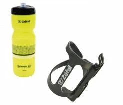 1x Zefal Trinfklaschenhalter WIIZ Schwarz Inkl. 1x Zefal Trinkflasche Sense M80 Neon Gelb (schwarz/w