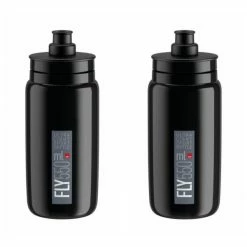 Elite 2 X Trinkflasche Fly 550 Ml Schwarz/grau