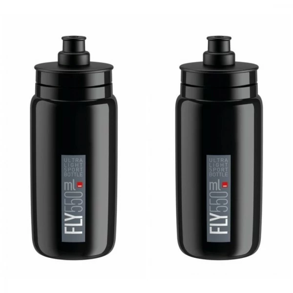 Elite 2 X Trinkflasche Fly 550 Ml Schwarz/grau 3 Elite 2 X Trinkflasche Fly 550 Ml Schwarz/grau