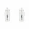 Elite 2 X Trinkflasche FLY Weiß Graues Logo 550 Ml Durchmesser 74mm