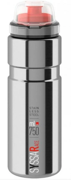 Elite Trinkflasche Syssa Race 750 Ml Silber Glanz Edelstahl